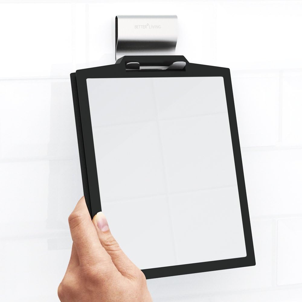 Better Living 13546 DOPPIO Double-Sided Shower Mirror Black