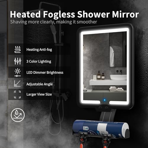 Heated Anti-Fog Shower Mirror for Shaving