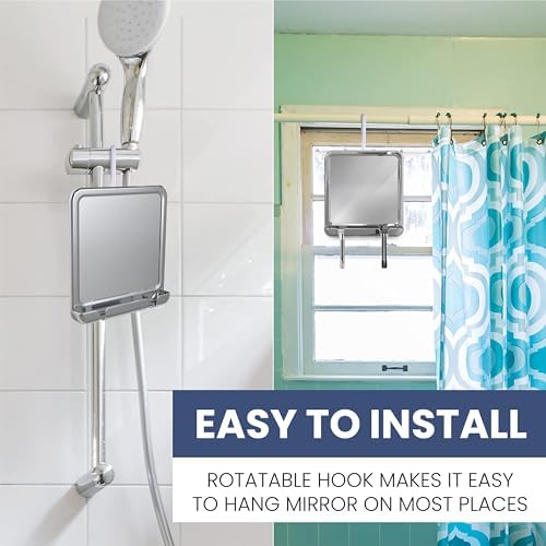 MirrorVana Fogless Shower Mirror Real Glass No Fog Perfect Shave