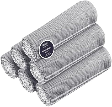 Luxury Cotton Beach Towels 100 Pure 40x70 Inch Set of 6