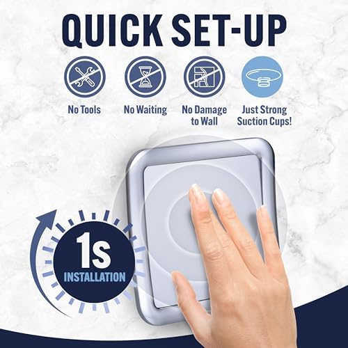 Travel Shower Mirror - Small Fogless Triple Suction