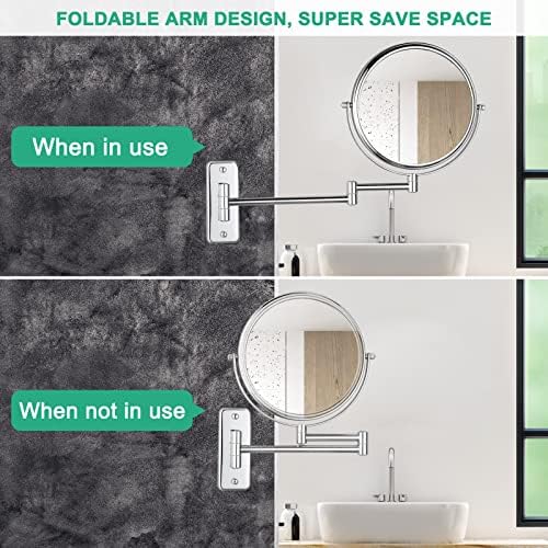 Decluttr 8-Inch Wall-Mounted Makeup Mirror