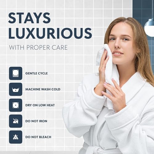 Luxury Cotton 13x13 Washcloths 12-Piece Set White