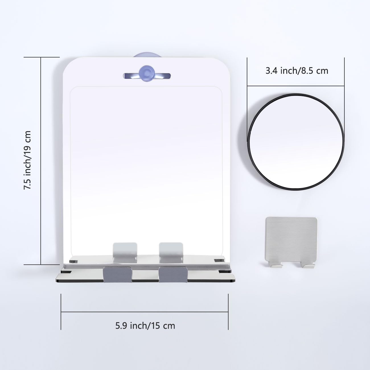 Shinova Pro_multipurpose Bogus Free Standing Mirror for Shavers inpoundShower