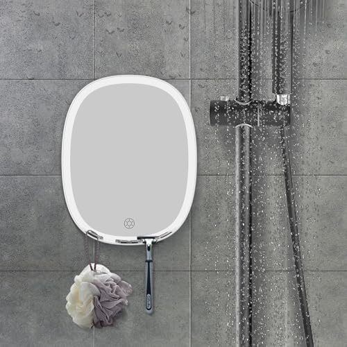 Fogless Lighted Shower Mirror for Shaving