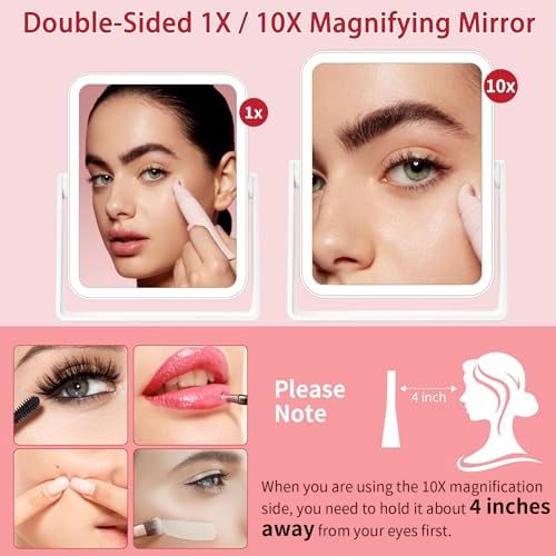 Stylish Rechargeable Makeup Mirror with Lights