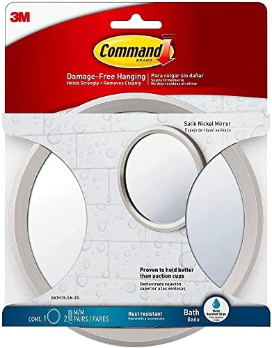 Command Bath MirrorSatin Nickel Durable Performance