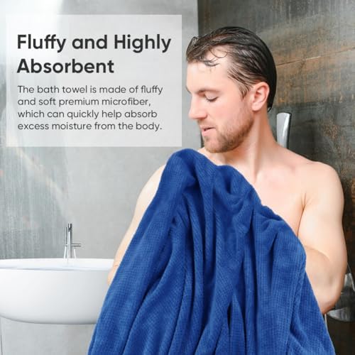 HOMEXCEL Bath Towels 4x30x60 Luxurious Microfiber Towels for Bathroom Pool Beach Yoga