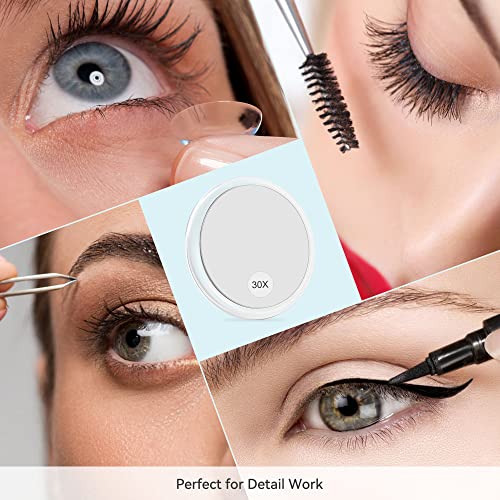 MIYADIVA 30X Magnifying Mirror with Suction Cup