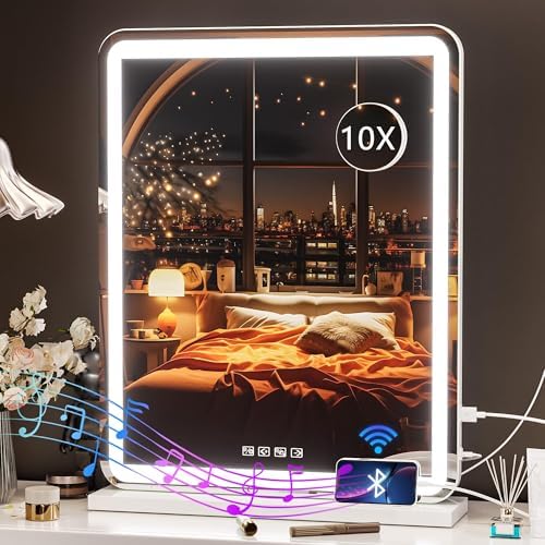 Vanity Mirror with Lights and Bluetooth Speaker