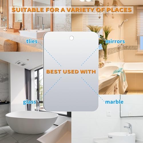 Perfect for Shaving Cleaning Durable Portable Shower Mirror from Mcudsy