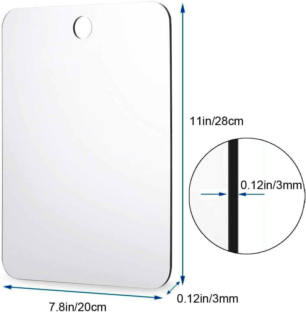 DFLLLO Large shatterproof shower mirror for travel bathroom convenience