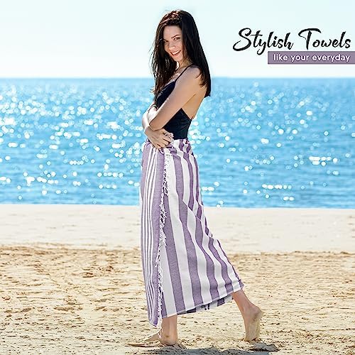 Utopia 4-Pack Cotton Beach Towels - Quick Dry Portable for Travel