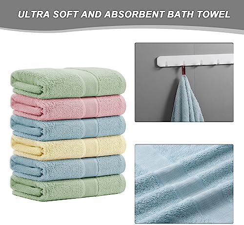 Aibaser Ultra Absorbent Bath Towels 27x54 inch for Bathroom Travel Gym