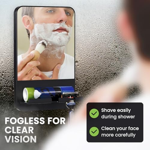 Instant Setup Durable and Safe TAILI Fogless Shower Mirror for Grooming