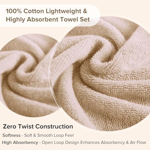 Experience Ultimate Luxury 12-Piece Cotton Bath Towel Set by Comfort Spaces