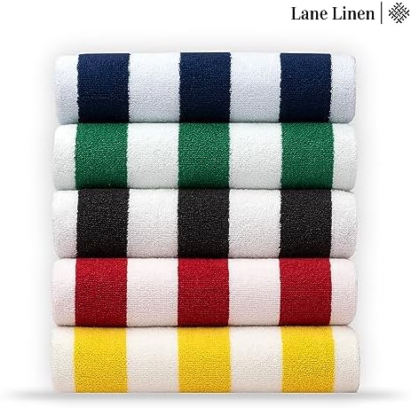 Large 100 Cotton Cabana Stripe Beach Towels for Adults