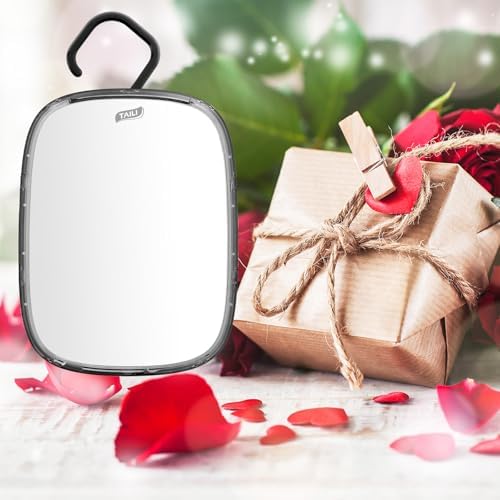 TAILI Fogless Portable Shower Mirror for MenWomen - Shatterproof Easy Hanging