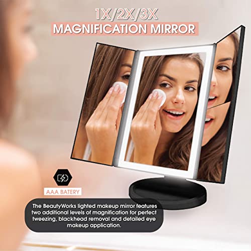 Backlit Makeup Vanity Mirror Illuminate 36-LED Touch-Screen Light Control