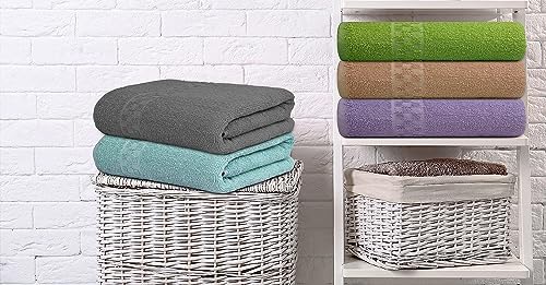 Zuberia 7-Pack Luxurious 30x54 Cotton Bath Towels Soft Durable