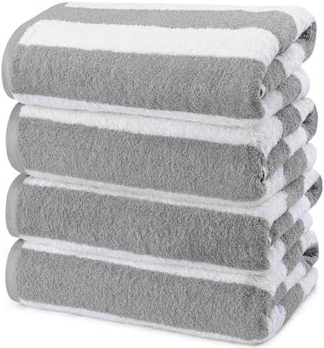 Utopia Gaming Series 4-Pack Cabana Stripe Beach Towels 30x60