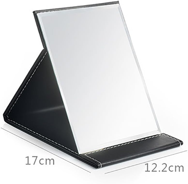 JOLY Protable PU Leather Makeup Mirror with Adjustable Stand S Black