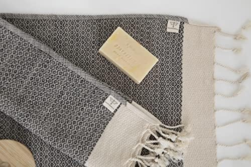 Smyrna Turkish Cotton Wash Cloths Pack of 6 12x17 Beige