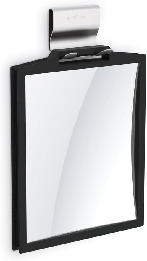 Better Living 13546 DOPPIO Double-Sided Shower Mirror Black