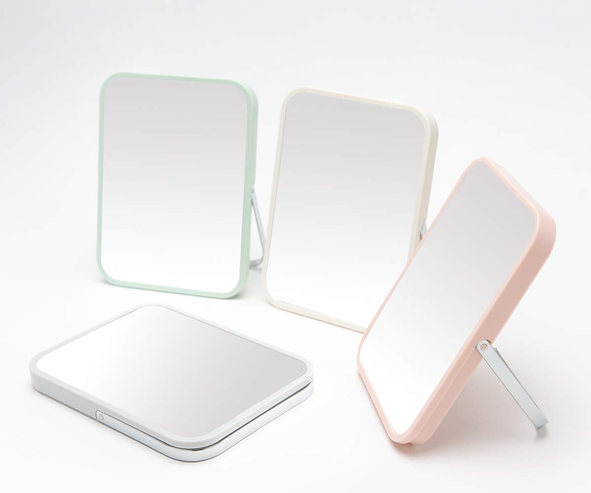 8-Inch Portable Folding Table Vanity Mirror Pink