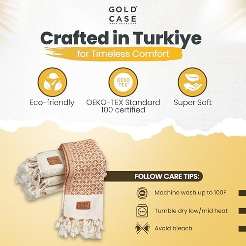 GOLD CASE HOME COLLECTION Luxury Turkish Hand Towels