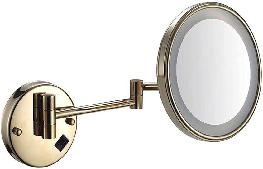 Bathroom Mirror with 3X Magnification Foldable USB Charged