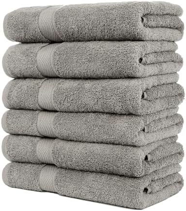 Luxury Cotton Bath Towels Set of 6