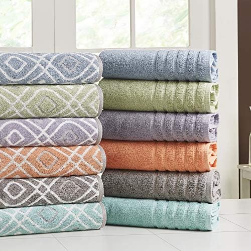 Perfect bath experience with Modern Threads Oxford Stripe 6-Piece_dyed solid