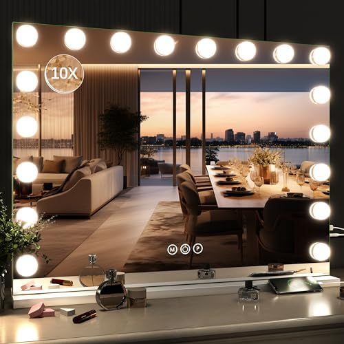 Extra-Large Hollywood Vanity Mirror with LED Lights and USB Charging