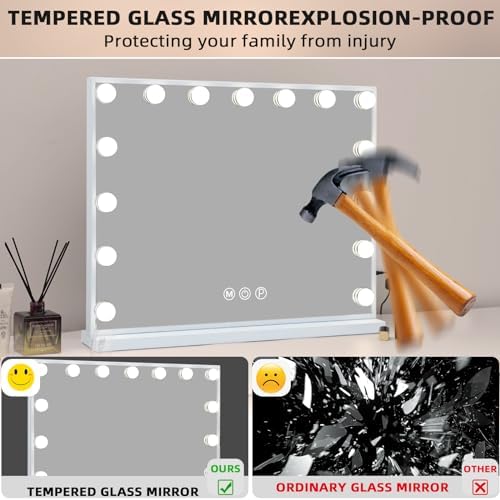 Fenair Vanity Mirror with LED Lights and USB Charging Port