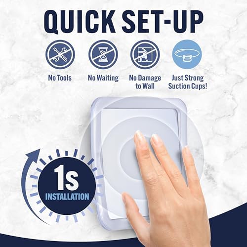 Compact Travel Shower Mirror with Anti-Fog Suction