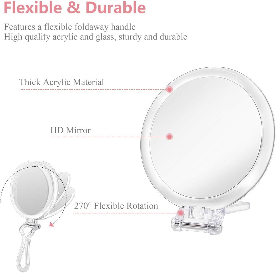 Cheftick Double Sided Hand Held Mirror
