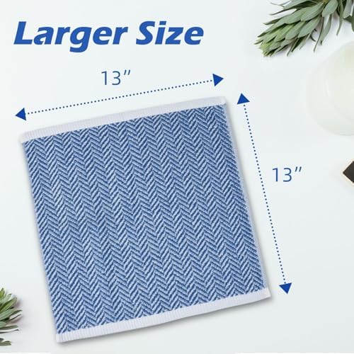 12-Piece Cleanbear Face and Body Washcloths with Herringbone Design