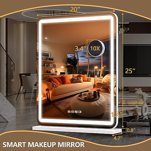 Vanity Mirror with Lights and Bluetooth Speaker