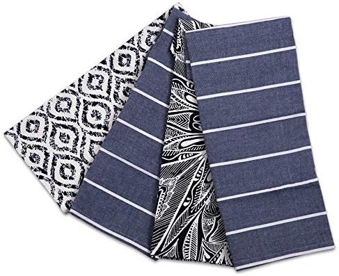 AccentHome 4-Piece Cotton Kitchen Towels Set