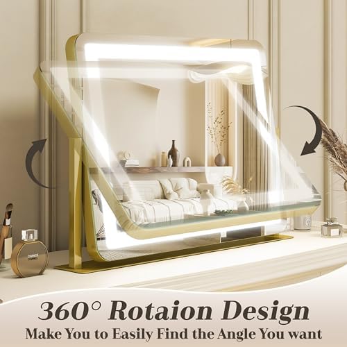 ROLOVE Gold Vanity Mirror