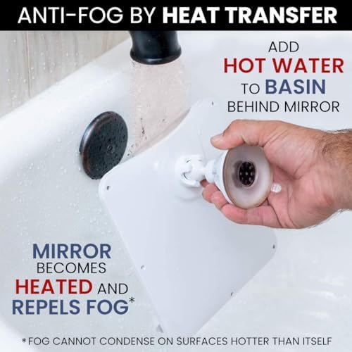 Mirrorvana Dual Anti-Fog Shower Mirror