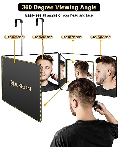 360 Self Hair Cutting Mirror - Clear Anti-Fog HD Glass