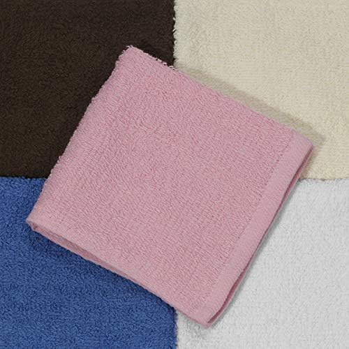 100 Cotton Washcloths Set - Multi Color