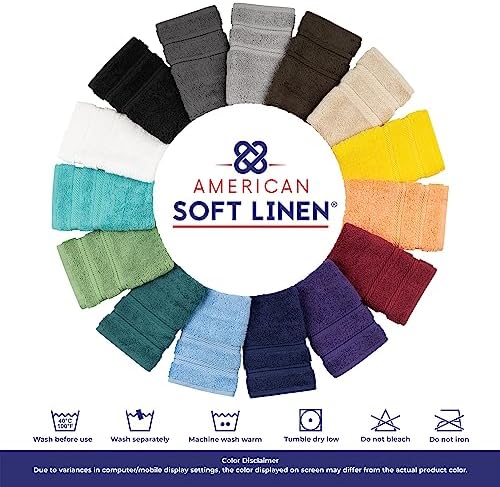 American Soft Linen Luxury 6 Piece Towel Set Black