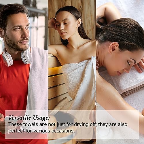 Luxury 6-Piece Turkish Bath Towels Set - 100 Cotton Plush and Absorbent