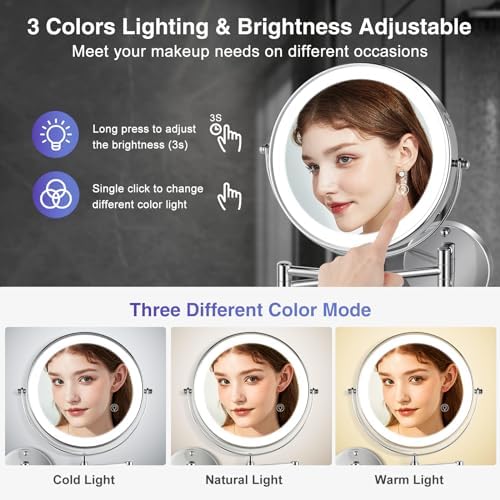 Wall-Mounted Makeup Mirror