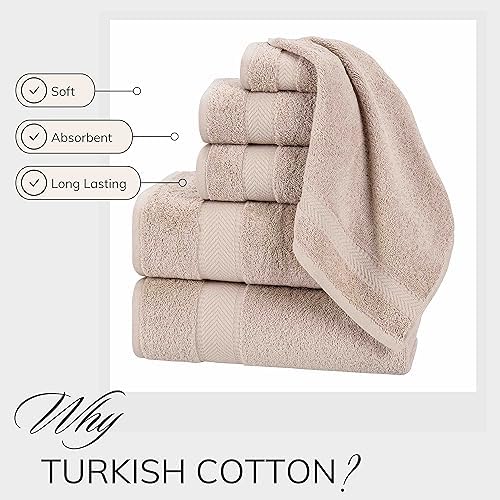 Luxury Turkish Cotton Bath Towels Set