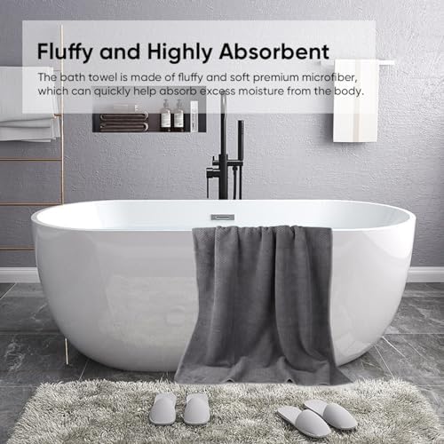 HOMEXCEL Bath Towel Set 4-Pack Grey
