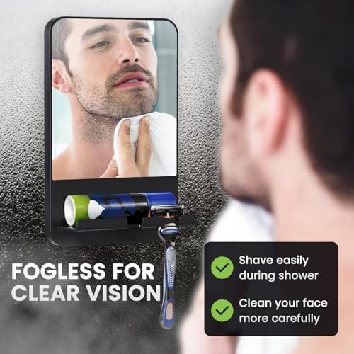 SAFEST and CONVENIENT shower shaving mirror